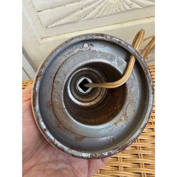 Art Deco 30's Metal Pink Saturn Planet Small Table Lamp Works! - Picture 7 of 11